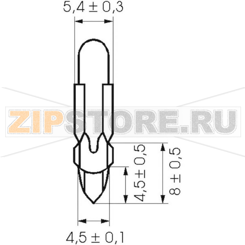 Лампа штекерная 30 В, 0.6 Вт, цоколь: T5.5k, прозрачная, 1 шт TRU Components 1590389 