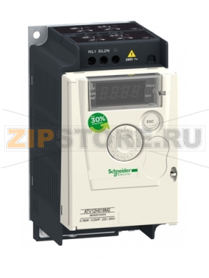 Преобразователь частоты 0.18 кВт, 240 В, 1 фаза Schneider Electric ATV12H018M2 