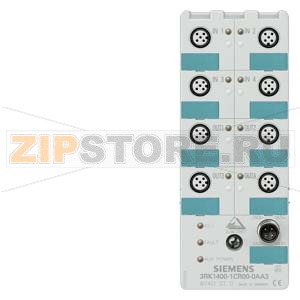 AS-ИНТЕРФЕЙС КОМПАКТНЫЙ МОДУЛЬ IP68 ЦИФР., 4E/4A 4 X 1 ВХОД, MAX. 200MA, PNP 4 X 1 ВЫХОД, 2A, DC 24V 8 X M12 СТАНДАРТ-РАЗЪЕМ ДЛЯ ПРИСОЕД. ВХ-/ВЫХ. МОНТ.ПЛ. 3RK19010CA00 ЗАКАЗЫВАЕТСЯ ОТДЕЛЬНО Siemens 3RK1400-1CR00-0AA3 