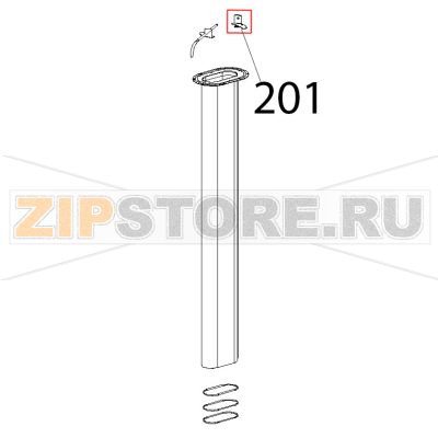 Forchetta fissa turbolatore AISI321 Unox XBC 815G Forchetta fissa turbolatore AISI321 Unox XBC 815GЗапчасть на деталировке под номером: 201