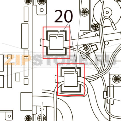 Cable clamp DKN-10G Toshiba TEC B-SX5T-TS22-QM-R Cable clamp DKN-10G Toshiba TEC B-SX5T-TS22-QM-RЗапчасть на деталировке под номером: 20