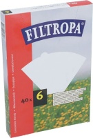 FILTROPA BLEACHED PAPER FILTERS 6 40