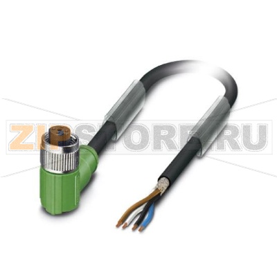 Кабель для датчика / исполнительного элемента Phoenix Contact SAC-4P-15,0-PUR/M12FR SH 4-полюсн., PUR без галогенов, темно-серый RAL 7021, экранирован., свободный конец, к Гнездо прямое M12, А-кодирование, Длина кабеля: 15 м.Минимальный заказ: 50 шт.Упаковка: 5 шт.