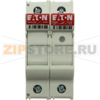 Держатель предохранителя, 32 A, AC 690 В, 10x38 мм, 1P + N, UL, IEC Eaton 1P 10X38MFH30A 600V Mid