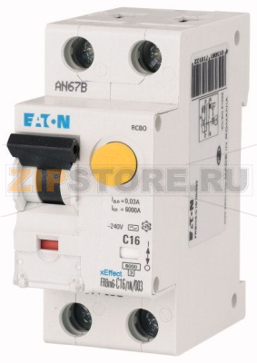 Автомат защитного откл. комбинированный 4A, 30 мА, B-LS-Char, 1p+N, FI-Char: A Eaton FRBM6-B4/1N/00 