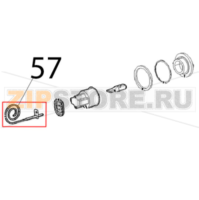 Sonda temperatura PT100 L1000 Unox XFT 110 Sonda temperatura PT100 L1000 Unox XFT 110Запчасть на деталировке под номером: 57