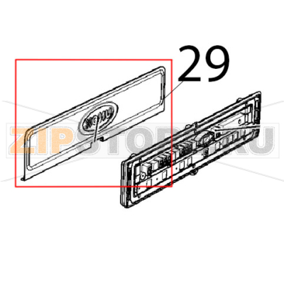 Profilo inox paracalore cruscotto Unox XBC 615EG Profilo inox paracalore cruscotto Unox XBC 615EGЗапчасть на деталировке под номером: 29