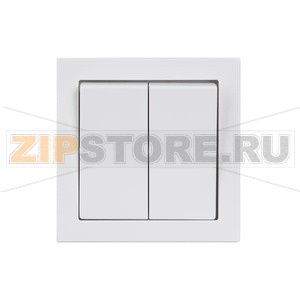 Выключатель двухклавишный 16 А, 230 В, IP44, однополюсный, белый ABB 2TKA000173G1 