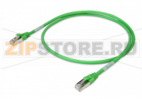 Кабель ETHERNET; Кат. 6А; RJ-45; RJ-45; Длина: 3 м; зеленые Wago 756-1250/1013-030