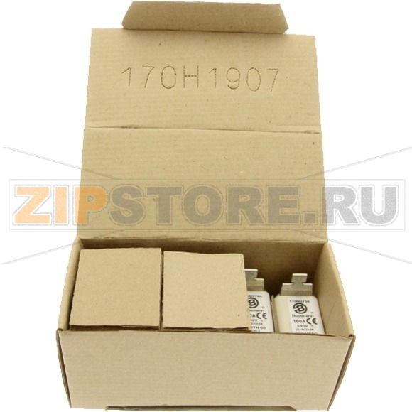 Предохранитель, 160 A, AC 690 В, 200 кА, size 00, 30x62x64 мм, aR, IEC Eaton FUSE 160A 690V 00B 