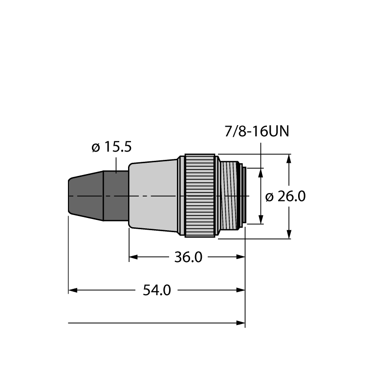 Кабель питания PUR Turck WKM43-2.5-RSM43 