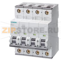 АВТОМАТИЧЕСКИЙ ВЫКЛЮЧАТЕЛЬ 400V 10KA, 4-ПОЛ., C, 2A ДЛЯ Ж/Д ПРИМЕНЕНИЙ Siemens 5SY4402-7KK11