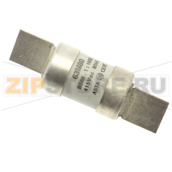 Предохранитель, 63 A, AC 415 В, 80 кА, BS88/F2, 18x68 мм, gL/gG, BS Eaton 63AMP 415V AC INDUSTRIA 