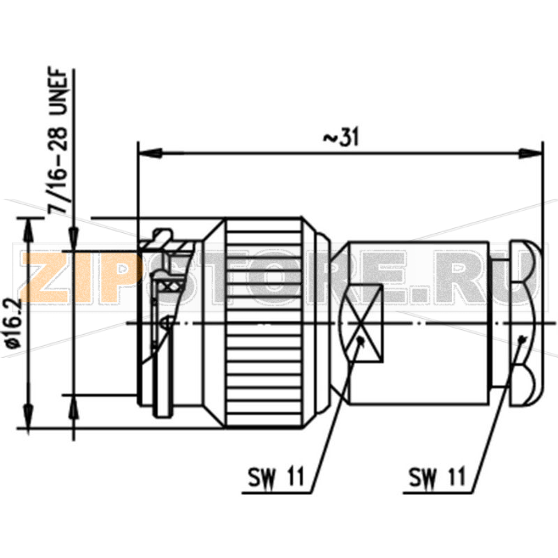 Разъем TNC, 75 Ом, 1 шт Telegärtner J01012A2215 