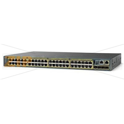 Коммутатор 48xGE (PoE), 2xSFP+, LAN Base Cisco WS-C2960RX-48FPD-L 