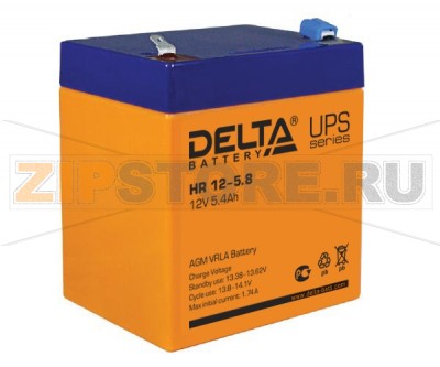 Delta HR 12-5.8 Свинцово-кислотный аккумулятор (АКБ) Delta HR 12-5.8: Напряжение - 12 В; Емкость - 4,5 Ач; Габариты: 90 мм x 70 мм x 107 мм, Вес: 1,95 кгТехнология аккумулятора: AGM VRLA Battery