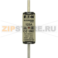 Предохранитель, 125 A, AC 500 В, 120 кА, NH01, gL/gG, IEC Eaton NH FUSE 125A 500V GL/GG SIZE 01