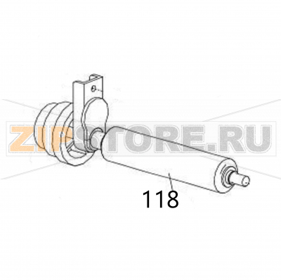 Platen roller sub Sato DR308e Platen roller sub Sato DR308eЗапчасть на деталировке под номером: 118Название запчасти на английском языке: Platen roller sub Sato DR308e.