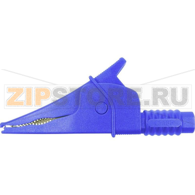Зажим крокодил для проводов, 4 мм, CAT III 1000 В, синий, 1 шт Cliff FCR79900L 