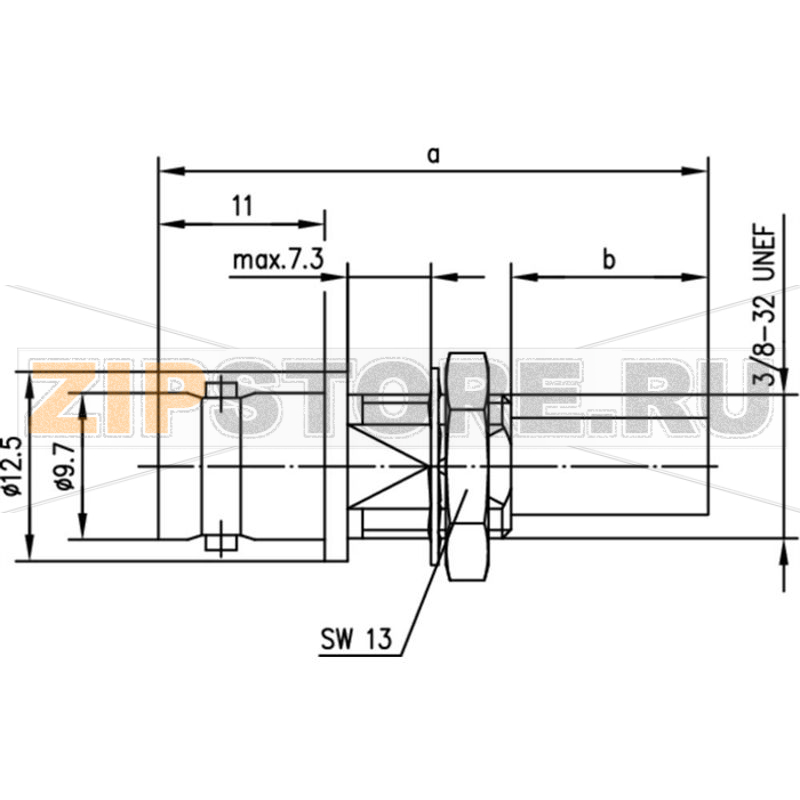 Разъем BNC, 50 Ом, 1 шт Telegärtner J01001A0078 