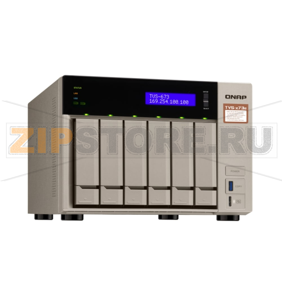 Накопитель сетевой QNAP TVS-673E 
