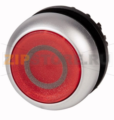 Головка кнопки с подсветкой, без фиксации, красная с обозначением О Eaton M22-DL-R-X0 
