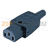 Hyperline CON-IEC320C13 Разъем IEC 60320 C13 220В 10A на кабель (плоские контакты внутри разъема), прямой