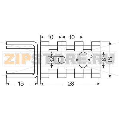 Радиатор 16 К/Вт, 25x18x15 мм, SOT-32, TO-220 Fischer Elektronik FK 234 SA L2 