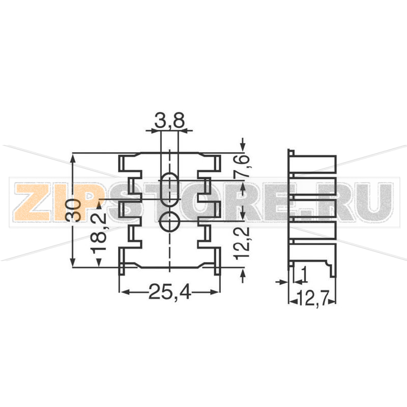 Радиатор мини 15 K/Вт, 34х12.7х25.4 мм, для SOT 32/ТО 220 Fischer Elektronik FK 216/SA-CB 