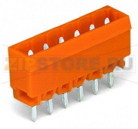 MCS MIDI Classic Вилка THT; 1.0 x 1.0 mm solder pin; прямые; Шаг контактов 5,08 мм; 13-пол.; оранжевые Wago 231-343/001-000