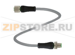Модуль ввода/вывода Ethernet Connection cable V15L-G-0,6M-PUR-U-V15L-G Pepperl+Fuchs Описание оборудованияCordset, M12 to M12, L-coded, 5-pin, PUR cable