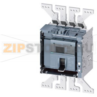 draw-out molded case circuit breaker w. handle with guide frame and PSS frame 1600; 4AUX and trip alarm switch S24; Icu "C" Icu=110kA @ 415V, 4-pole, left ETU660, LSIG, In=1600A display, meas., comm. function Ir=640...1600A Isd=0.6...10xIn, Ii=1.5...15xIn