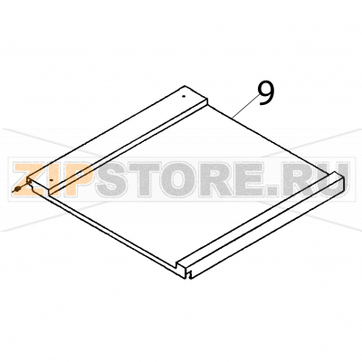 Entry-exit-right table Fagor ECO-120 Entry-exit-right table Fagor ECO-120Запчасть на деталировке под номером: 9Название запчасти Fagor на английском языке: Entry-exit-right table ECO-120.