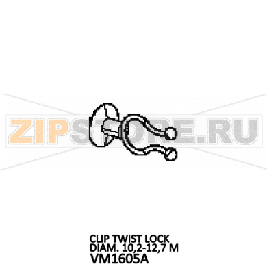 Clip twist lock diam. 10,2-12,7 M Unox XVC 305E Clip twist lock diam. 10,2-12,7 M Unox XVC 305EЗапчасть на деталировке под номером: 159Название запчасти на английском языке: Clip twist lock diam. 10,2-12,7 M Unox XVC 305E