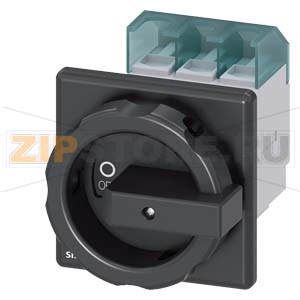 ГЛАВНЫЙ УПРАВЛЯЮЩИЙ ПЕРЕКЛЮЧАТЕЛЬ 3 ПОЛЮСА IU=63, P/AC-23A AT 400V=22KW, ДЛЯ ФРОНТАЛЬНОГО МОНТАЖА, МОНТАЖ ПОСР. ЦЕНТР. ОТВЕРСТИЯ ПОВОРОТНЫЙ ИСП. МЕХАНИЗМ ЧЕРН. Siemens 3LD2555-0TK51 