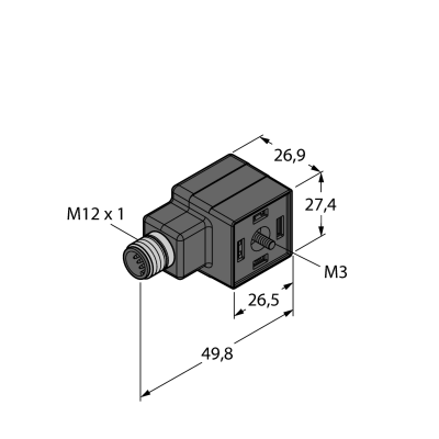Переходник для клапана M12x1 Turck VAS22-A-FS5.31/TS3553 