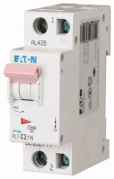 Выключатель автоматический 2А, кривая откл. B, 1+N полюс, откл. способ. 10 кА Eaton PL7-B2/1N