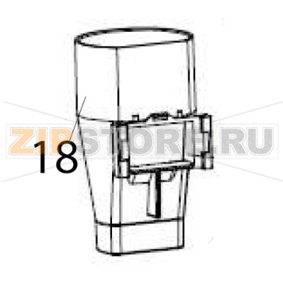 Powder inlet Hurakan HKN-ME717 Powder inlet Hurakan HKN-ME717Запчасть на деталировке под номером: 18