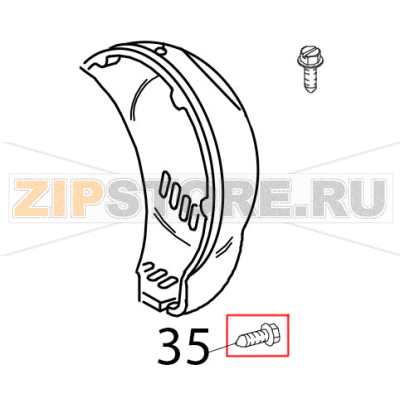 Screw self tapping KitchenAid 5K45SSEWH Screw self tapping KitchenAid 5K45SSEWHЗапчасть на деталировке под номером: 35
