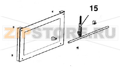 Петля двери шарнирная Unox XF 043 Оригинальное название запчасти: CR1075B - L.MICRO OVEN DOOR HINGE Unox XF 043 На деталировке запчасть Unox XF 043 под номером: 15