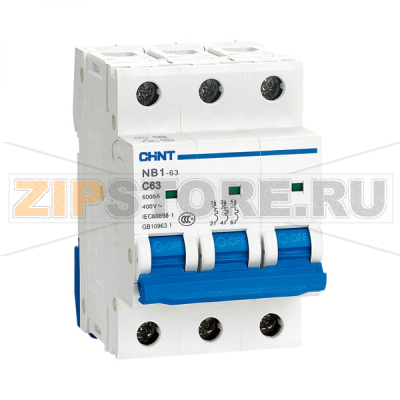 Выключатель автоматический 2 А, 6 кА, 3 полюса Chint NB1-63 