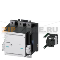 КОНТАКТОР ТИПОРАЗМЕР 14 3 ПОЛЮСА AC-3 450КВТ, 400/380V (690V) ДОП. КОНТАКТ 33 (3НО+3НЗ) МОСТОВОЙ ВЫПРЯМИТЕЛЬ ВСТРОЕН С ПЕРЕКЛЮЧАЮЩИМ ПУСКАТЕЛЕМ 3TC44 УПРАВЛЕНИЕ ПЕРЕМЕННЫМ ТОКОМ AC 380 ДО 420V 50/60ГЦ Siemens 3TF6933-1QV7