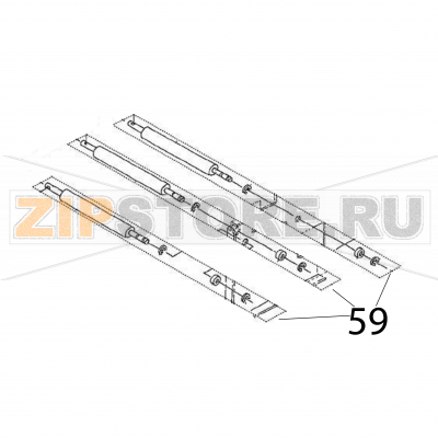 Label roller set Sato HR224 TT Label roller set Sato HR224 TTЗапчасть на деталировке под номером: 59Название запчасти на английском языке: Label roller set Sato HR224 TT.