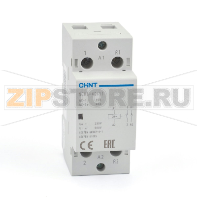 Контактор модульный 40 А, 24 В, 1НО+1НЗ, 50 Гц Chint NCH8-40/11 