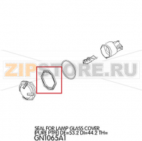 Seal for lamp glass cover (Pure Ptfe) DE=53.2 DI=44.2 Unox XB 603G