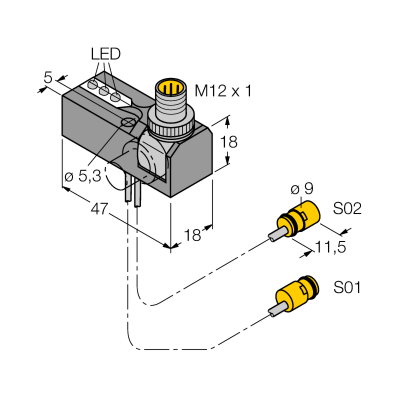 Датчик индуктивный Turck NI2-K09-0.095/0.11-BDS-2AP6X3-H1141/S34 