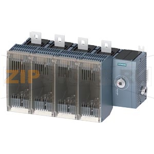 ПРЕДОХРАНИТЕЛЬНЫЙ ВЫКЛЮЧАТЕЛЬ-РАЗЪЕДИНИТЕЛЬ 400A, ТИПОРАЗМЕР 4, 4-ПОЛ FOR LV HRC ПРЕДОХРАНИТЕЛЬ ТИПОРАЗМЕР 1 И 2 БОКОВОЕ УПРАВЛЕНИЕ СПРАВА БАЗОВЫЙ БЛОК БЕЗ РУЧКИ ПЛОСКИЕ КЛЕММЫ Siemens 3KF4440-4RF11 