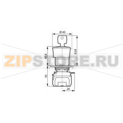 Кнопка аварийной остановки с ключом, черная, красная, 1 шт Baco L22GR01B 