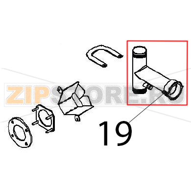 Drain pipe Angelo Po FX101E1 Drain pipe Angelo Po FX101E1Запчасть на деталировке под номером: 19