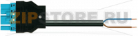 pre-assembled connecting cable; Cca; Plug/open-ended; 5-pole; Cod. I; H05Z1Z1-F 2 x 1,50 mm; 4m; 1,50 mm; blue Wago 771-5001/216-000